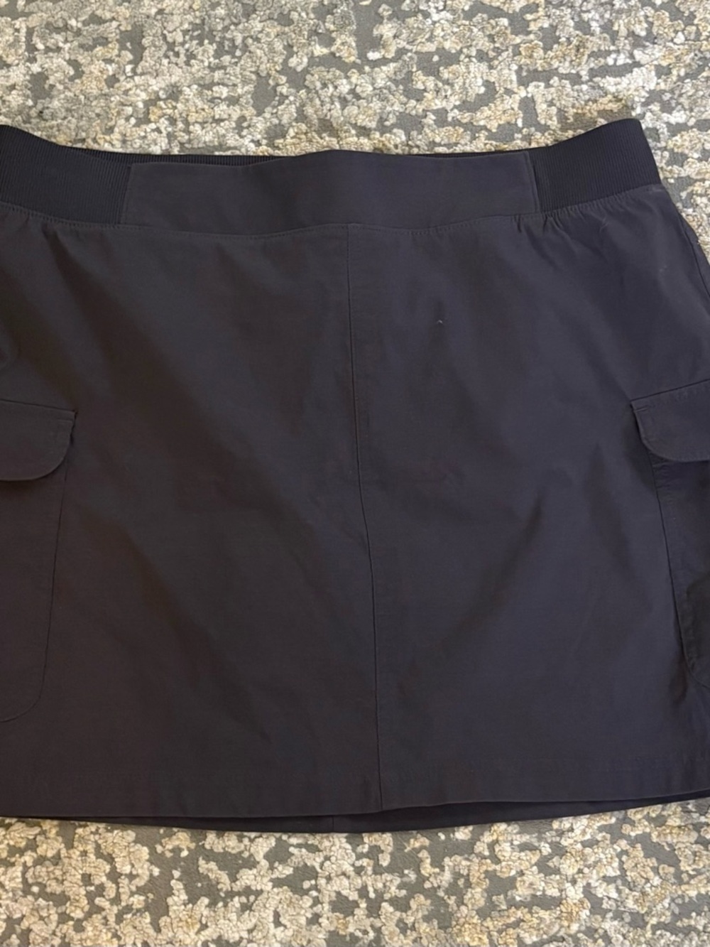 Balance Collection Black Ribbed Waistband Skirt